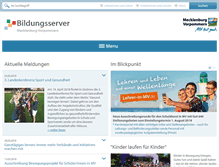 Tablet Screenshot of bildung-mv.de